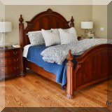 F42. Thomasville king four poster bed. 75”h 